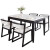 北欧大理石テーブルセットモダシンプレストラン家庭用6人の純木長方形焼き石テーブル1.2 m 1.3 mテーブル4椅子1.2 m大理石+4つの食事椅子