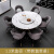 サンプラテーブル北欧大理石テーブル円形デザイナーのシンプロモーダ式軽い贅沢ステンレス円形大理石テーブルセット1.8 mテーブル/回転テーブル付