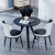 美女威（LW）商談テーブルと椅子の組み合わせコーヒーテーブルのビジネス接待テーブルと椅子の組み合わせ黒い白いテーブルとテーブルの組み合わせのお茶のテーブルBタイプの3つの椅子の色備考