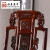 福寿康年紅木家具インドネシア黒酸枝（学名：広葉黄檀）新中国式全純木円形回転テーブルセット食事テーブルオーダーメイドタイプの写真です。