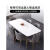 北欧食卓大理石の長方形の小さなテーブルの後にモダシンプレルの軽い贅沢な家庭デザイナーステンレスの食卓Bタイプの食事椅子*1