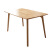 锦巣テーブル纯木餐テーブルセットモダシンプ長方形テーブル北欧小タワーレストラン家具ゴムテーブルMZDR-2315原木色(牛角椅子)一テーブル4椅子(1.5メートル)