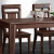 木鼎軒純木食卓全純木食卓モダン新中国式クルミの木シンプロル食事テーブルセットレストラン家具一テーブル六椅子