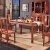 詠月紅木家具アフリカ花梨（学名：ハリネズミ紫檀）テーブルテーブルテーブル純木テーブル新中華レストランのテーブルとテーブル