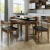 ディオ（DIHAO）北欧純木伸縮テーブルサイズタイプ焼き石円テーブル家具テーブル+牛角椅子*6