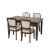 KUKA（KUKA）アメリカ復古の純木食テーブルとテーブルテーブルのテーブルテーブル、テーブル、テーブル、テーブル、テーブル、テーブル、テーブル、テーブル、テーブル、4つの椅子、PTDK 005 T+PTDK 005 Y*4