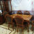 宮寓家具洋風純木テーブルセットアメリカ大理石テーブル家庭用長方形テーブル1.4メートル1.5メートル1.6メートルの豪華レストランテーブルテーブルの本革椅子雨林カフェイン大理石面1.26メートルのテーブル（テーブル）