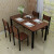 モーダンプ家庭用の簡易食事テーブルとテーブルの長方形ファーストフードレストランのテーブルセット46人のシングルスコーナー120*80に4つの椅子を配合しています。