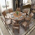 フィニーナの食卓クルミの木純木のテーブルと椅子を組み合わせた六椅子の四角い両用の新中華レストランのテーブル一つ（1.38 m）