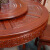 檀家匠テーブル純木円卓中華古彫刻大円卓ホテルベルト回転盤丸テーブルセット単品テーブル＋8台の象頭椅子（鋼化ガラス送り）1.4 m