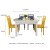 ヴァンスターハウステーブル純木折られたテーブルとテーブルと椅子の組み合わせダンシンプ家庭用円卓カラー焼き楕円形テーブル1テーブル4椅子（Aタイプ）