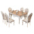 尊範（ZIF）食卓洋風テーブル大理石レストラン家庭用長方形テーブルテーブル純木立テーブルセット1.5大理石テーブル+6椅子