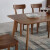 A家北欧食卓原木色純木食卓椅子セットクルミの木色一テーブル4つのテーブルテーブルホワイトワックス木式シプロレストラン家具クルミの木色一テーブル4つの椅子