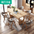 林氏の大仕事の食卓のフルコースのテーブルとテーブルの組み合わせ6椅子の北欧家庭用ワックステーブルGT 1 R-Aテーブル+LS 046 S 1食事用椅子*6
