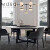 ミ卓食のテーブルと椅子の組み合わせ大理石北欧シンプロモーダベルトの回転盤の円形のデザイナーの軽豪華レストラン家具1つのテーブルΦ1.3メートル