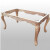 金雅名尚洋風純木食テーブルセット大理石長方形テーブルモダシンプ彫刻西テーブル4椅子-超繊皮椅子(標準画銀タイプ)1.3 m