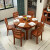 明巧匠テーブル純木食テーブルとテーブルと椅子の組み合わせが伸縮したたみ中国式の丸ご飯テーブル胡桃色のテーブル4つの椅子（1.38）