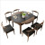 唐君テーブル純木食テーブルセットシンプロモーダ折りたたみテーブル焼却石大理石伸縮食椅子赤シングルテーブル