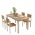モーダンプ家庭用の簡易食事テーブルとテーブルの長方形ファーストフードレストランのテーブルセット46人のシングルスコーナー120*80に4つの椅子を配合しています。