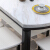 南の家のモダシンプレルテーブル四椅子の大理石テーブルセットレストラン北欧飯台一つ六椅子【石材台面】
