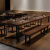 工業風の大型洋風の食事テーブルとテーブルの組み合わせは鉄芸純木のテーブルがあります。アメリカンカフェの長方形のテーブルLOFT食事テーブル300*幅120*高さ75ボードが厚い5 CMです。