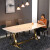 左尚角北欧大理石テーブルセットモダシンプレル金属ステンレス鋼小タル家庭用長方形創意テーブル1.4*0.8 mシングルテーブル
