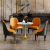カルトノ軽豪华な商谈テーブルと椅子の组み合わせは丸テーブル一テーブルでございます。