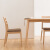 網易厳選原素シリーズ純木シンプロテーブルセット(1テーブル+4椅子)寝室家具原木色1.6メートルテーブル+4本のシンプロ椅子