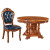 楽しめる家具洋風純木大理石テーブルアメリカ式テーブルセット六椅子八椅子テーブル回転盤家庭用レストラン円形テーブル1.3メートル雨林カフェイン大理石テーブル1.2 m円卓（テーブル）