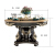 テーブル洋風テーブル新古典リビング家具ダブルバンド回転盤彫刻テーブルセット6人1300*700*850【黒金花】
