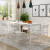 ココナッツの家庭用テーブルとテーブルの組み合わせはシンプロモーダのテーブルの長方形家庭用テーブル4人/6人の象牙の白120*73テーブルの4つの椅子です。