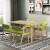 登星全纯木食卓_テーブルと椅子の组み合わせは、テーブルとテーブルの组み合わせは、西食卓モダシンプ長方形テーブル原木色（Z字椅子に似合う）テーブルの四つの椅子です。