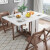 HUANASIテーブル北欧シンプロ木折りたみのテーブルとテーブルのセットは白いテーブルと二つの椅子（48〓）です。
