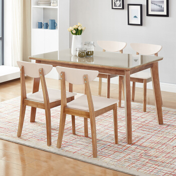 QUANUホームテーブルとテーブルの組み合わせ北欧シンプロテーブル四椅子六椅子ガラステーブル家庭用食事テーブル120718テーブル四椅子