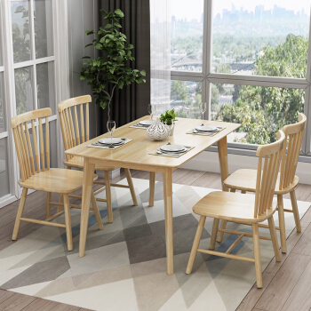 星に登る日本式テーブル純木簡易カジュアルテーブルとテーブルと椅子を組み合わせた長方形のテーブルとテーブル、レストランのテーブルとテーブルのセットは原木色のシングル椅子です。