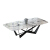 良縁家プライベート北欧大理石テーブルモダシンプレル長方形個性デザイナー創意テーブルテーブルテーブルテーブルテーブルテーブルテーブルセット1.6*0.8メートル+6椅子（備考色を撮影）