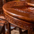 【3つの7つの割引】紅木家具アフリカの花梨（学名：ハリネズミ紫檀）純木のテーブルと椅子を組み合わせた中華料理台のテーブルの円卓に回転盤が付いています。