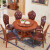 洋風の食事テーブルと椅子の組み合わせ家庭用円卓アメリカ純木テーブル1.3/1.5 m大理石円形8人テーブル1.3 m理石面円卓（回転台に送る）+6椅子（636 Bタイプ）