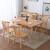 食卓北欧純木食テーブルセット家庭用テーブルミニダインテーブル長方形レストランのテーブル代金を写真に撮ります。