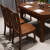 Batesonテーブル純木のテーブルとテーブルの組み合わせが伸縮した形のテーブルAタイプ1.38メートル胡桃色のテーブル4つの椅子です。