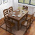 南の安テーブル純木餐テーブルとテーブルと椅子の組み合わせ4人6人の長方形小さいタプレシンダ中国式家庭用食事テーブルゴム木レストランの長方形テーブル洋式テーブルの胡桃色の全純木1.3メートルの単独テーブルです。