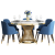 喬倫公館の食卓北欧大理石テーブルの園形ステンレス軽い贅沢な食事テーブルとテーブルと椅子の組み合わせmodanシンプロサイズのテーブルと椅子の色備考（個人注文は客服に相談してください）1.5メートルのテーブル*6椅子