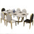 喜びの縁の後にモダン大理石の食事のテーブルと椅子の北欧の軽い贅沢な食事のテーブルと椅子の香港式デザイナーのモデルハウスの家具の中で白い花の1.4*0.8*0.75シングルテーブル