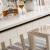 アイアン（AIXING）ご飯テーブルシプリンテーブルセットモダンンファッション大理石小タワーテーブル4つの椅子2301/1.3メートル大理石テーブル