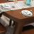 丽巢纯木食卓モダン中国式伸縮式折りたたみたみのテーブルとテーブルのセットD 630胡桃色一テーブル六椅子（809〓食事椅子*6）