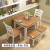 雷駿テーブルの純木のテーブルと椅子の組み合わせが伸縮した形の中国式長方形のテーブル胡桃色のテーブル標準版です。
