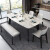 ウェスタンニ大理石純木食テーブルと北欧モダシンプ大理石テーブルの組み合わせT 089 1.4 Mテーブル+6脚の椅子（斜辺椅子）