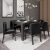 北欧焼石テーブルモダシンプレルテーブルセット家庭用タイプ大理石セット方形テーブル1.3テーブル+4椅子
