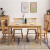 上林春のテーブル純木食テーブルとテーブルの組み合わせ北欧日本式テーブルレストラン家具原木色（椅子スタイル連絡カスタマーサービス）テーブル六椅子（テーブル長1.2 M）