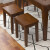 南郡王全純木食卓レストラン小タワー家庭用の長い四角いテーブルが伸縮して折れた形の食事をする小さなテーブルと椅子の組み合わせは胡桃色の拡張版があります。